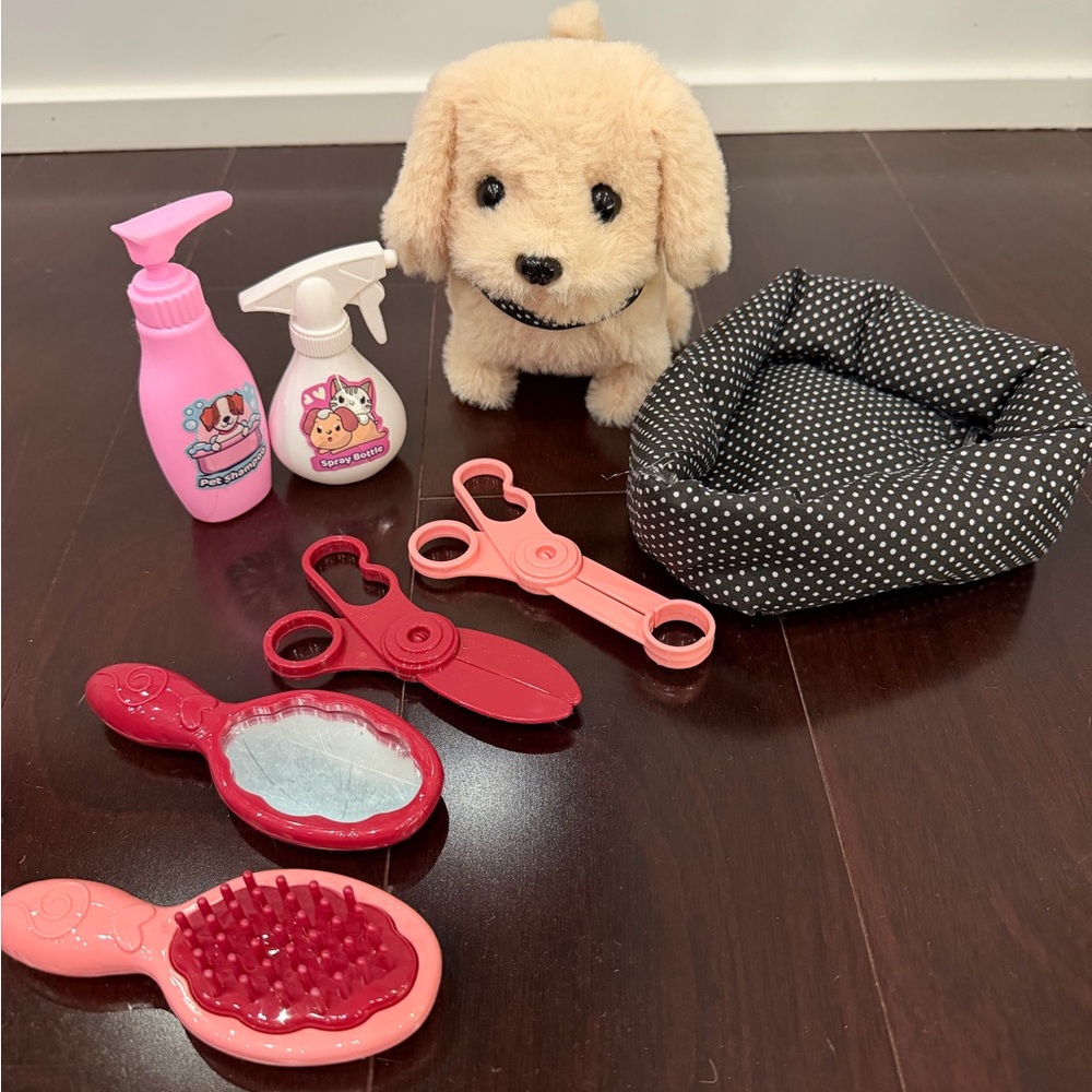 Plush Puppy Bath Set